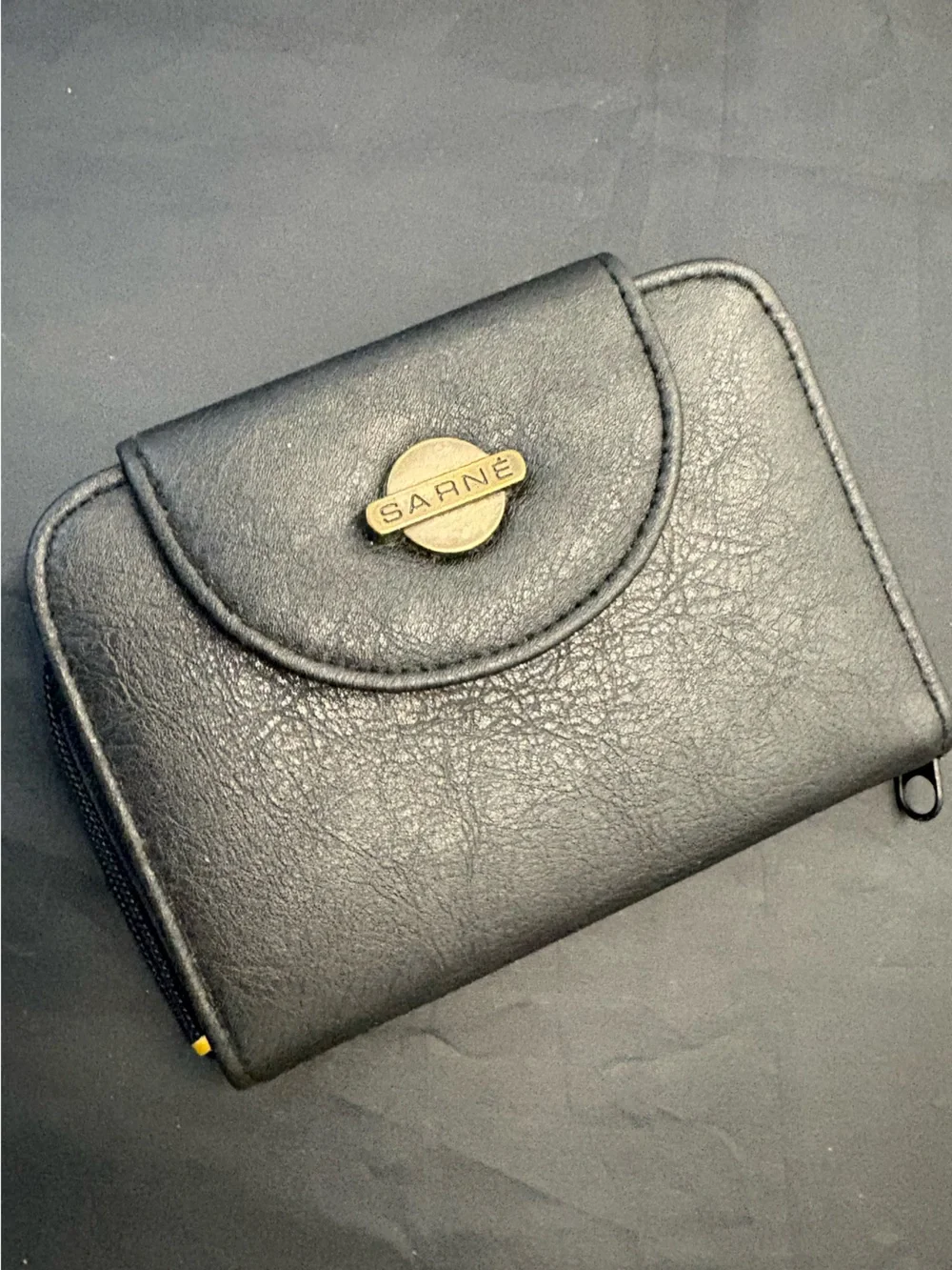 Vintage Black Unisex Bi-fold Wallet